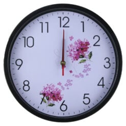 Ceas de perete rotund din plastic 30CM - Design Floral