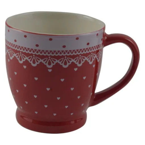Cana ceramica dantelata cu buline 200 ml