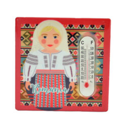Magnet de frigider din ceramica cu termometru 8x8 CM