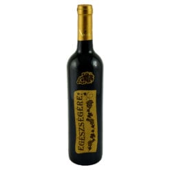 Vin rosu 750 ml "Egeszsegere!" cu eticheta din pluta - Laser