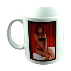 Cana termosensibila 300 ml Red Light Strip/Woman din ceramica