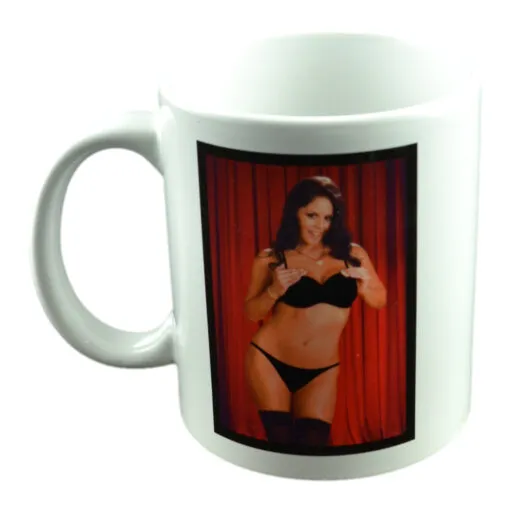 Cana termosensibila 300 ml Red Light Strip/Woman din ceramica