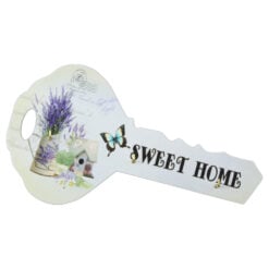 Suport cheie din lemn Lavanda "Sweet Home/Home" 23x13 CM