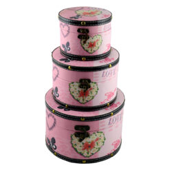 Set 3 cutii pentru depozitare realizate din lemn - Design Elegant - Diferite modele