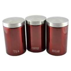 Set 3 recipiente condimente Berlinger Haus din inox - Colectia Metallic Burgundy Line