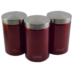 Set 3 recipiente condimente Berlinger Haus din inox - Colectia Metallic Burgundy Line