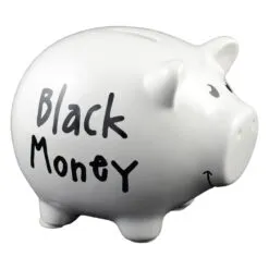 Pusculita din ceramica in forma de porcusor - Black Money - 2 modele