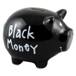 Pusculita din ceramica in forma de porcusor - Black Money - 2 modele