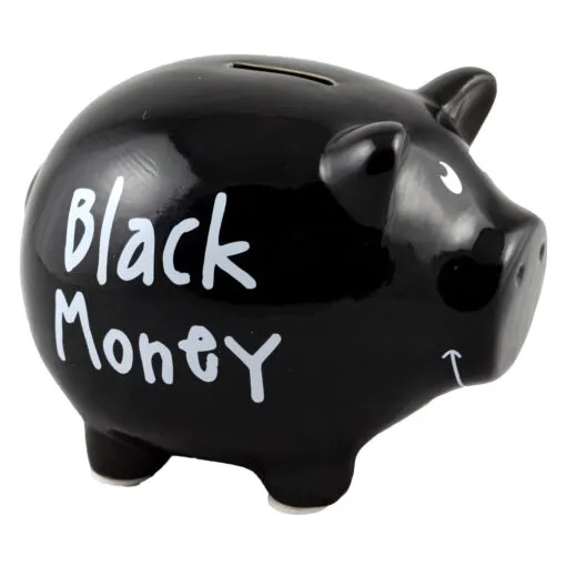 Pusculita din ceramica in forma de porcusor - Black Money - 2 modele