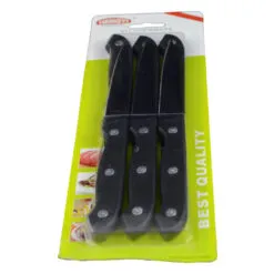 Set cutite de bucatarie realizate din inox si cu manere din plastic - 6 buc. (Model 3)