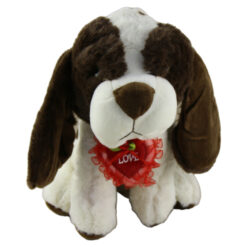 Catelus de plus cu inimioara Love 25 CM