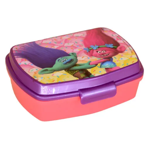 Cutie pentru sandvis realizat din material plastic - 14 cm - Design Trolls