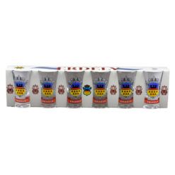 Set 6 pahare din sticla in cutie decorativa - Design Transilvania