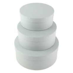Set 3 cutii rotunde Gri 20x8 CM