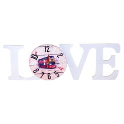 Ceas de perete relizat din material plastic - Design Love & Paris/London - Diferite modele