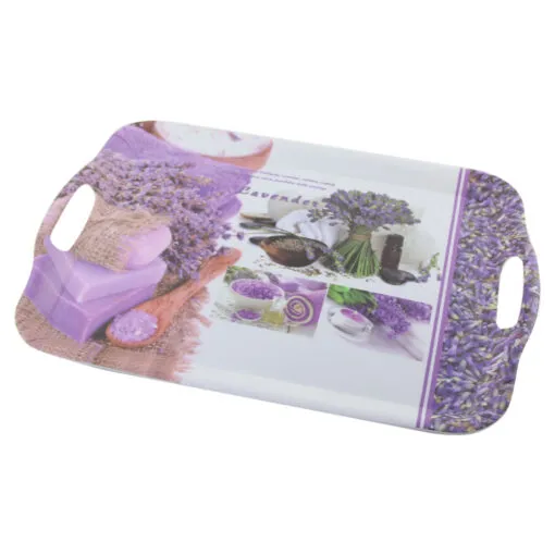 Tava servire din plastic cu maner Lavanda 42x29 CM