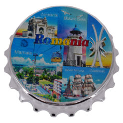 Magnet pentru frigider cu desfacator Black Sea/Romania 6 CM
