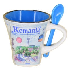 Cana cu lingurita realizate din ceramica - Design Monumente Istorice Din Romania - Diferite modele (Tip 1)