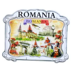Magnet de frigider din rasina Monumente istorice & Vlad Tepes 7x5 CM