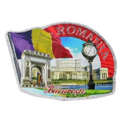 Magnet de frigider din metal 10x7 CM - Bucuresti