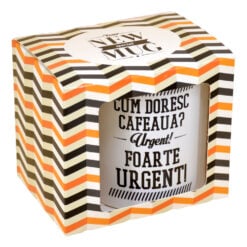 Cana ceramica Boss Mug 300 ml "Cum doresc cafeaua?...."
