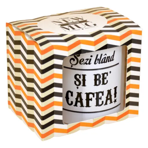 Cana ceramica Boss Mug 300 ml "Sezi bland si be' cafea!"