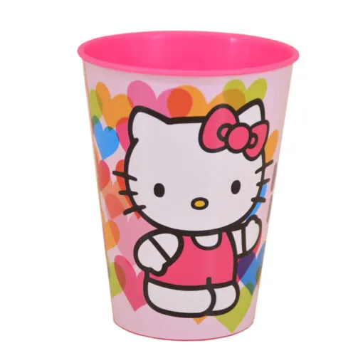 Pahar realizat din material plastic - 260 ml - Design Hello Kitty