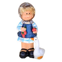 Figurina baiat/fata cu gasca din rasina 14 CM