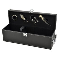 Cutie eleganta pentru o sticla de vin cu accesorii 37x12.5 CM