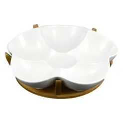 Tava realizata din ceramica cu suport din bambus - Design Contemporan (Tip 1)