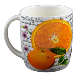 Cana realizata din ceramica - Design Fruits & Texts - Diferite modele (Tip 1)