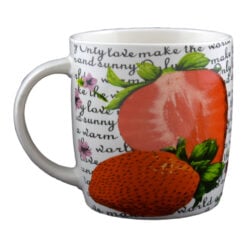 Cana realizata din ceramica - Design Fruits & Texts - Diferite modele (Tip 1)