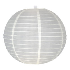 Lampion realizat din hartie in forma de glob - Crem (40cm)