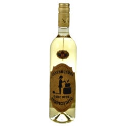 Vin alb 0.75l cu eticheta din pluta gravata cu laser - Design "Leanybucsura"