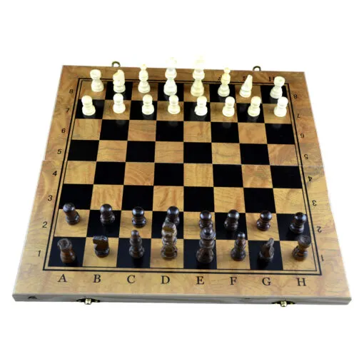 Joc sah/table realizat din lemn (Model 2)