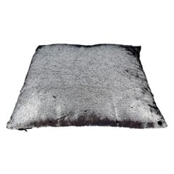 Perna decorativa din paiete reversibile - Auriu-Negru / Argintiu-Negru