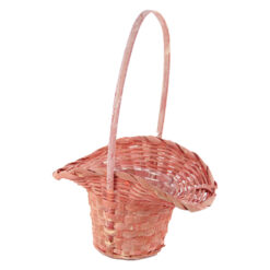Cos bambus pentru aranjamente florale Antic Rosu 22x15 CM