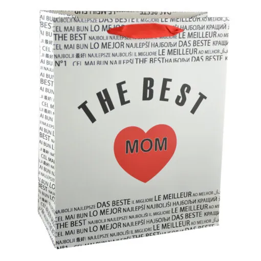 Punga cadou din hartie laminata 26x32 CM - A legjobb anya/The best mom