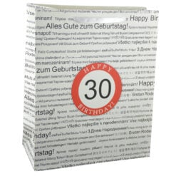 Punga cadou din hartie laminata 26x32 CM - Boldog szuletesnapot 30/Happy birthday 30