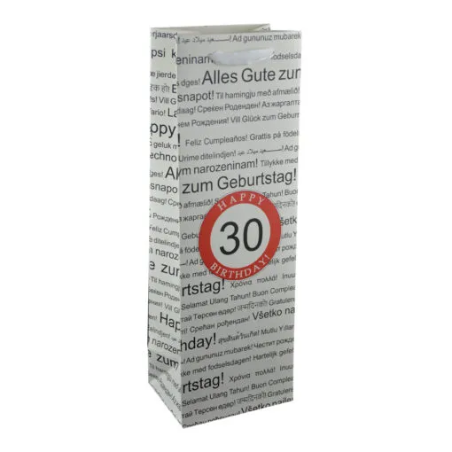 Punga cadou pentru bauturi realizata din hartie laminata - Boldog szuletesnapot 30/Happy birthday 30
