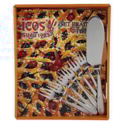 Set pentru servire prajituri - 6 furculite si 1 paleta servire tort