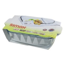 Vas termorezistent rectangular cu capac - 3.2 L/Simax