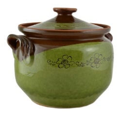 Oala de sarmale din ceramica colorat cu motive traditionale 8 L