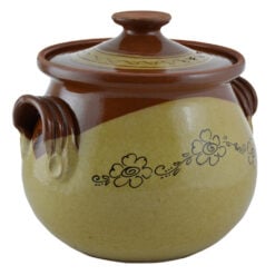 Oala de sarmale din ceramica colorat cu motive traditionale 7 L