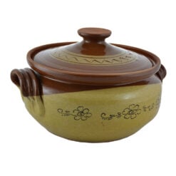 Oala de sarmale din ceramica colorat cu motive traditionale 5 L