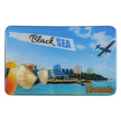 Magnet frigider din plastic cu scoici Black Sea/Romania 8x5 CM