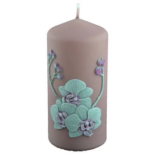 Lumanare cilindrica - Design Orchid Velvet (Model 2)