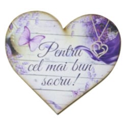 Magnet de frigider in forma de inima Soacra/Socru 10 CM