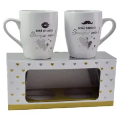 Set 2 cani Wedding din ceramica 300 ml - 