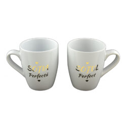 Set 2 cani Wedding din ceramica 300 ml - Sotia Perfecta/Sot Perfect